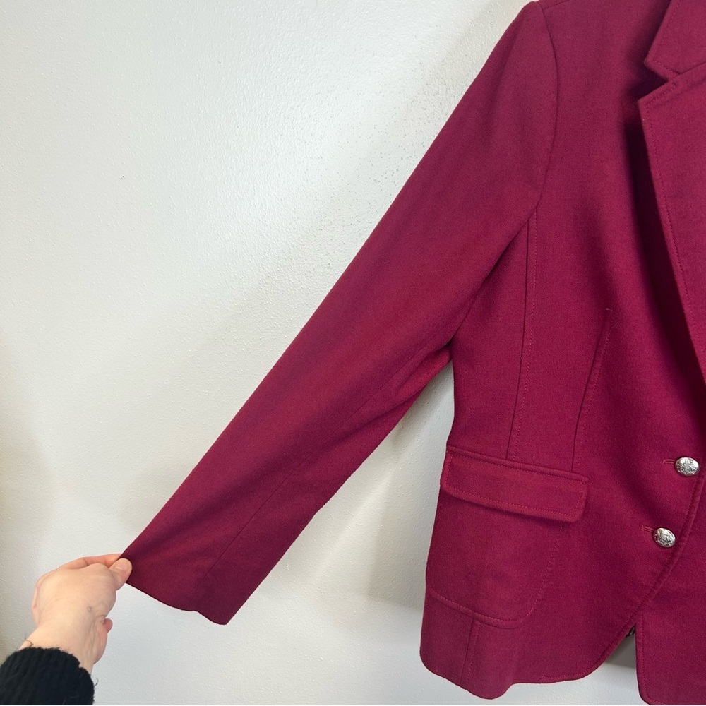 Career Workwear Academia Italian Fabric Size 14 Office Preppy Blazer Banana Rep - Picture 10 of 13
